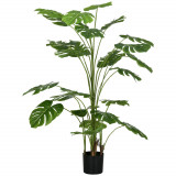 Cumpara ieftin HOMCOM Monstera Deliciosa Artificiala cu Ghiveci, Planta Artificiala pentru Interior si Exterior pentru Decorarea Camerei de Zi de Acasa, 180cm