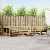 vidaXL Set de canapele de exterior 8 pcs Alb și Bej 79 x 79 x 37 cm 3388523