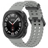 Curea Techsuit W062 pentru Samsung Galaxy Watch Ultra, Gri