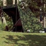 VidaXL Cort de familie Tipi pentru 6 persoane, camuflaj, impermeabil