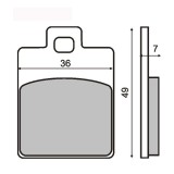 Placute Frana Sinterizate Fata Vespa ET4 50cc MX_NEW 225100303RM