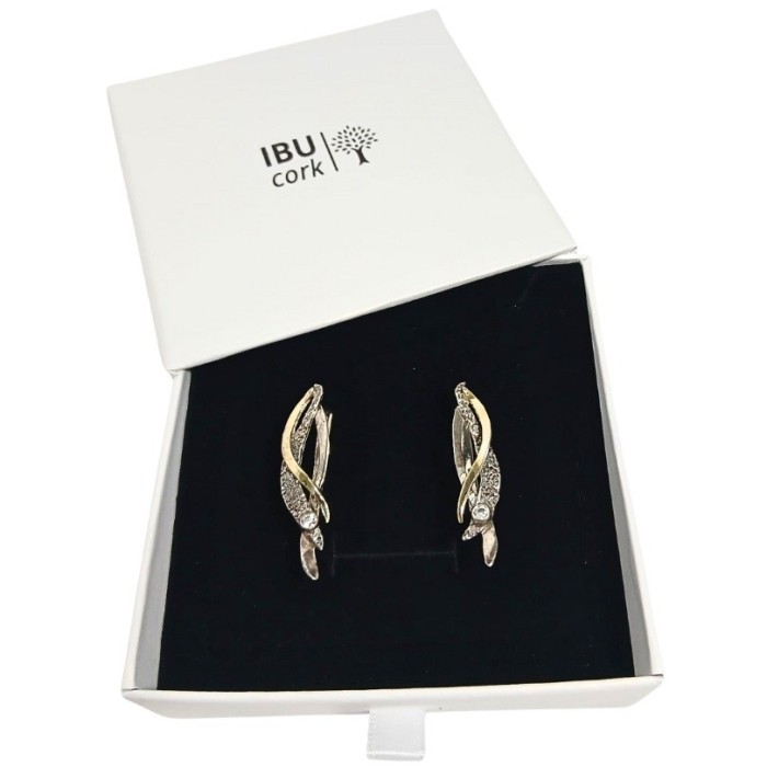 Cercei din argint si zirconiu