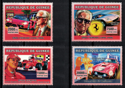 GUINEEA 2006 - Automobile Ferrari /serie completa MNH foto