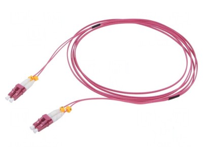 Patch cord fibră OM4 LC/UPC 3m LSZH roz foto