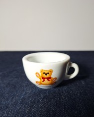 Ceasca miniatura din portelan cu model ursulet de plus, 2.8 cm inaltime, 20ml foto