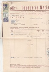 bnk fil Timbre fiscale pe factura si chitanta Tabacaria nationala 1942