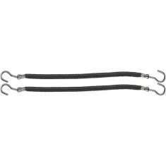 Elastic profesional pentru par cu carlig 100 mm Negru /12 buc - Comair Professional