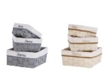 Cumpara ieftin Set 6 cosuri depozitare 20 x 20 x 10,5, 25 x 25 x 12, 30 x 30 x 14 cm