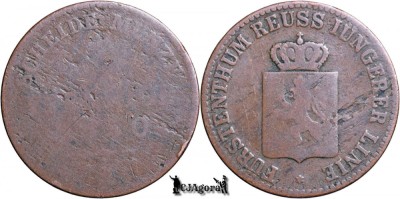 1850 A, 3 Pfennig - Heinrich LXII - Principatul Reuss Elder Line foto