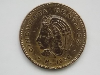 50 CENTAVOS 1956 MEXIC foto