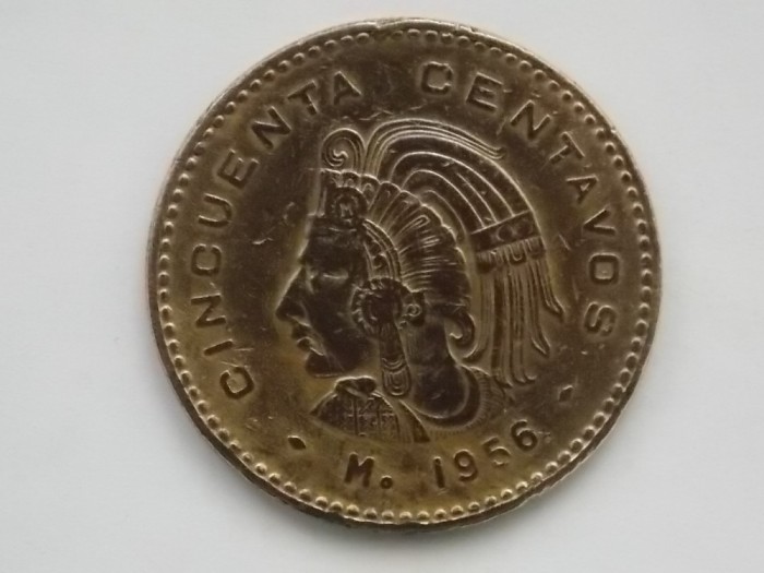 50 CENTAVOS 1956 MEXIC