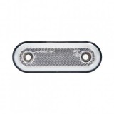 Lampa Gabarit LED Auto, Tip Neon, 12V-24V, Ovala 116mm, FR0294B, Alba, Angel Eyes, Catadioptru, Turcia
