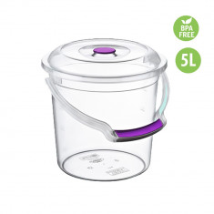 Galeata 5l gradata transparenta capac si maner detasabil bpa free