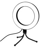 Ring Light LED cu Trepied CMCLASS - 48 LED, 3 Moduri Iluminare, USB, 2m Cablu - Profesional Machiaj Foto Video