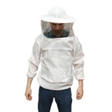 Bluza apicola alba cu masca de protectie pentru stupina, marimea XXL