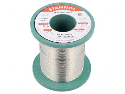 Cositor fără plumb 500g 1,2mm 2,7% foto