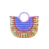 Jucarie Antistres din silicon Flippy, Pop It Now And Flip It, Geanta mare, 28 cm, Multicolor, V5