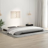 Cumpara ieftin Cadru de pat, negru, 200x200 cm, lemn masiv de pin