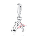 Cumpara ieftin Charm/talisman argint 925, JW1657, model avion, placat cu rodiu