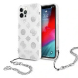 Cumpara ieftin Husa Cover Guess Chain Peony pentru iPhone 12 Pro Max Silver