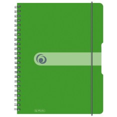 Caiet a4 80f spirala elastic perforat eotg coperta pp verde opac