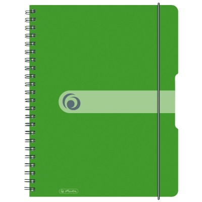Caiet a4 80f spirala elastic perforat eotg coperta pp verde opac foto
