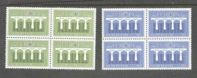Netherlands 1984 4 x Europa CEPT in block Mi.1251-1252 MNH CC.021 foto
