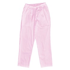 Pantaloni Medicali cu Elastic Pe Stil, Roz cu Elastan - L, talia-1-100cm