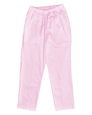 Pantaloni Medicali cu Elastic Pe Stil, Roz cu Elastan - 4XL, talia-2-96cm foto