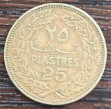 (M1940) MONEDA LIBAN - 25 PIASTRES 1968