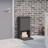vidaXL Cutie poștală neagră 44x22x82 cm din oțel