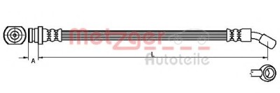 Conducta / cablu frana SUZUKI JIMNY (FJ) (1998 - 2016) METZGER 4110530 foto