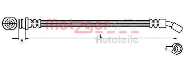Conducta / cablu frana SUZUKI JIMNY (FJ) (1998 - 2016) METZGER 4110530