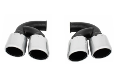 Ornamente Evacuare Porsche Cayenne 92A V6 V8 Petrol (05.2010-09.2014) GTS Design Silver Performance AutoTuning foto
