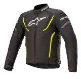 Cumpara ieftin Geaca textil moto Alpinestars T-Jaws V3 Wp negru/fluo galben, marime S