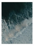 Tablou Canvas, "Valuri spumoase la malul mării", Valuri, Apă, Spumă, Ocean, Albastru, Mare, Natură, Energie, 26 x 39 cm, CMCLASS
