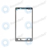 Husa frontala LG Optimus L9 P760, carcasa laterala fata ACQ86099201 alb