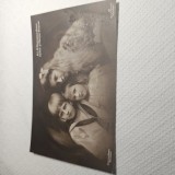 Carte postala embosata ,, Mandy " Printesa Maria , Ileana si Printul Nicolae