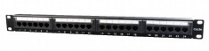 Patch panel Gembird NPP-C524CM-001 24 Porturi Cat.5e 19 inch Black foto