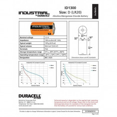 Duracell Industrial LR20 D alkaline battery Set 10 Buca?i foto