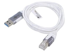 Cablu USB 3.0 RJ45 7,5m alb Goobay