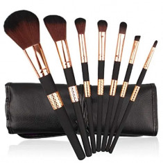 Pensule Make Up Set 7 Maner Gold + Negru Mat PMU07-GL