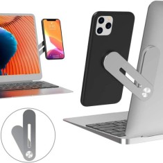 Suport Telefon Birou pentru Laptop / Monitor - Techsuit Foldable - Silver foto