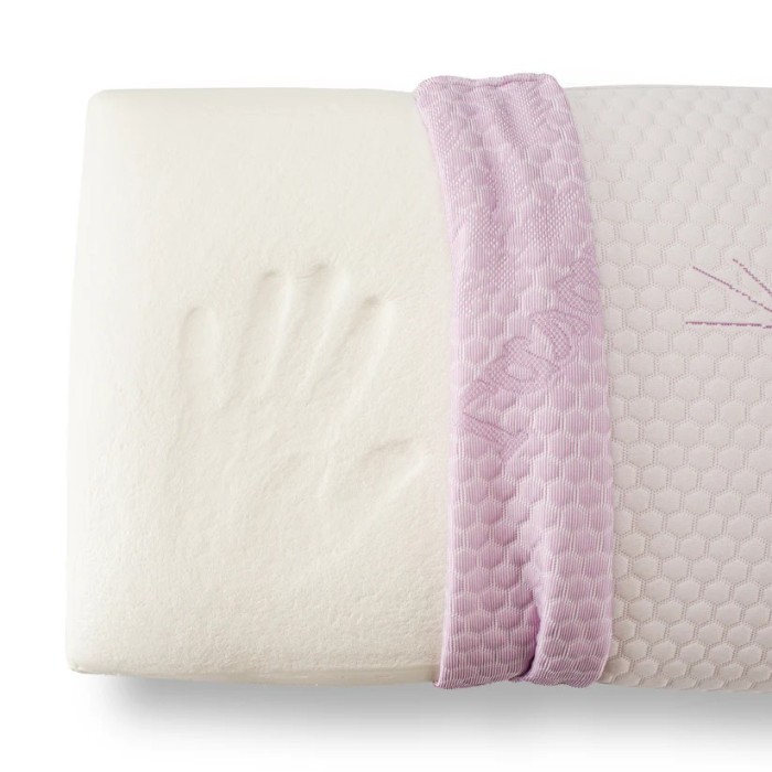 Perna Memory Foam Tricot Lavender 40x70 cm , cu ulei de lavanda pentru somn odihnitor