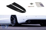 Adaugiri laterale Maxton Design potrivite pentru bara de protectie spate standard a Audi A8 D4 2009-2013, lac negru Performance AutoTuning