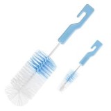 Perie de curatat biberoane si tetine, Set 2 buc, Albastru, CMCLASS