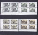 ROMANIA 2000 LP 1525 PALATE DIN BUCURESTI BLOCURI DE 4 TIMBRE MNH, Nestampilat