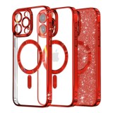 Husa pentru iPhone 15 Pro Max - Techsuit Luxury Glitter MagSafe - Red