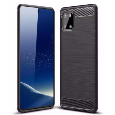 Husa pentru Samsung Galaxy Note 10 Lite - Techsuit Carbon Silicone - Black foto