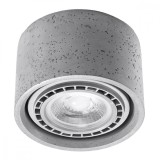 Lustră De Tavan Basic Gri Beton 1 Bec Rotund Industrial De Interior